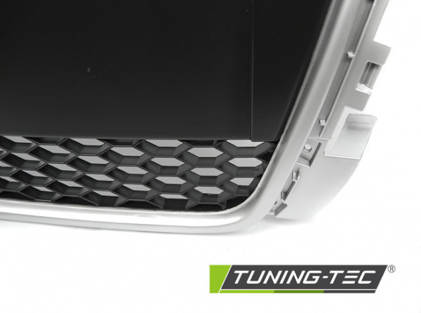 Upgrade Sportgrill / Kühlergrill für Audi A3 8P Facelift 08-12 matt Silber in Wabendesign