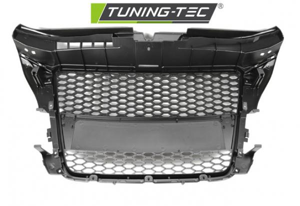 Upgrade Sportgrill / Kühlergrill für Audi A3 8P Facelift 08-12 matt Silber in Wabendesign