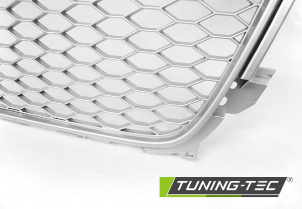 Upgrade Sportgrill / Kühlergrill für Audi A4 B8 (8K) Facelift 11-15 silber in Wabendesign