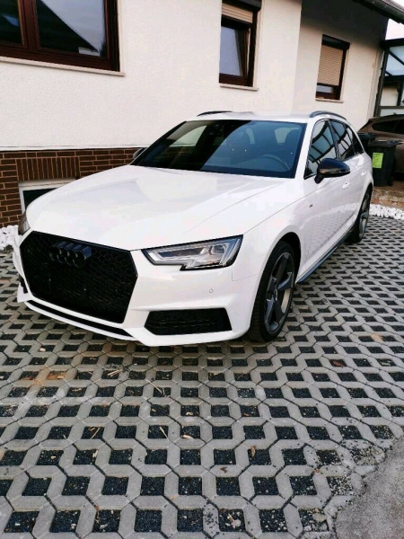 Upgrade Sportgrill / Kühlergrill für Audi A4 B9 (8W) 15-19 matt schwarz in Wabendesign