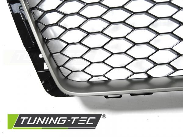 Upgrade Sportgrill / Kühlergrill für Audi A4 B9 (8W) 15-19 matt silber in Wabendesign