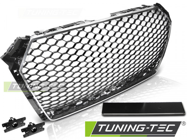 Upgrade Sportgrill / Kühlergrill für Audi A4 B9 (8W) 15-19 chrom in Wabendesign
