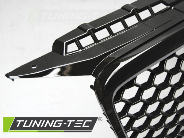 Upgrade Sportgrill / Kühlergrill für Audi A3 8P 05-08 Hochglanz schwarz in Wabendesign