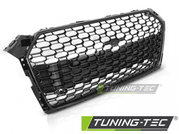 Upgrade Sportgrill / Kühlergrill für Audi A5 Coupe Cabrio Sportback (F53, F57, F5A) 2016+ hochglanz schwarz in Wabendesign