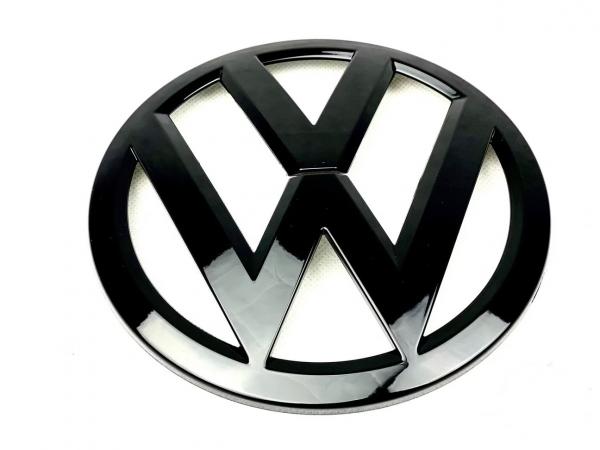 Upgrade Design Original VW Logo / Emblem Vorn für Volkswagen T6 15-19 und T6.1 ab 2019 Hochglanz schwarz
