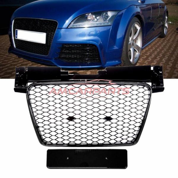 Upgrade Sportgrill / Kühlergrill für Audi TT 8J Coupe/Roadster 06-14 Hochglanz Schwarz in Wabendesign