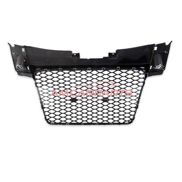 Upgrade Sportgrill / Kühlergrill für Audi TT 8J Coupe/Roadster 06-14 Hochglanz Schwarz / Silber in Wabendesign