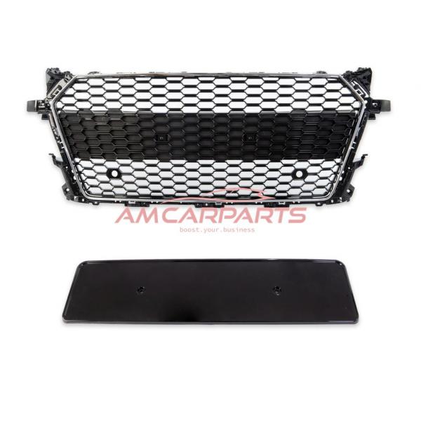 Upgrade Sportgrill / Kühlergrill für Audi TT 8S Coupe/Cabrio/Roadster 14-18 Hochglanz Schwarz / chrom in Wabendesign