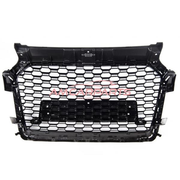 Upgrade Sportgrill / Kühlergrill für Audi A1 8X Facelift 15-18 Hochglanz Schwarz / Chrom in Wabendesign