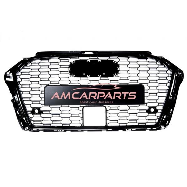Upgrade Sportgrill / Kühlergrill für Audi A3 8V Facelift 16-20 Hochglanz Schwarz / in Wabendesign