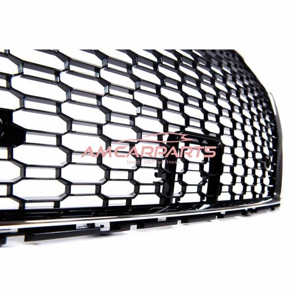 Upgrade Sportgrill / Kühlergrill für Audi A3 8V Facelift 16-20 Hochglanz Schwarz / Chrom in Wabendesign
