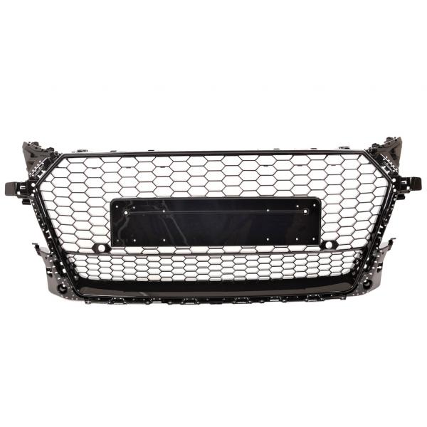 Upgrade "Plus" Sportgrill / Kühlergrill für Audi TT 8S Coupe/Cabrio/Roadster 14-18 Hochglanz Schwarz in Wabendesign
