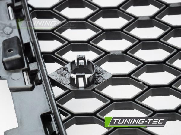 Upgrade Sportgrill / Kühlergrill für Audi A3 8P Facelift 08-12 Hochglanz schwarz in Wabendesign mit PDC