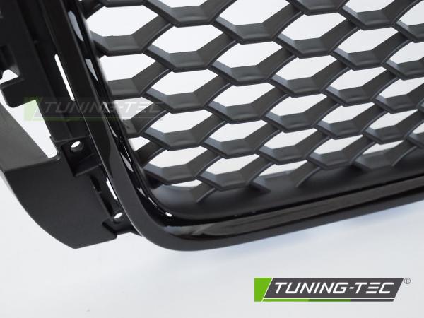 Upgrade Sportgrill / Kühlergrill für Audi A3 8P Facelift 08-12 Hochglanz schwarz in Wabendesign mit PDC