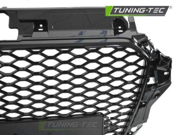 Upgrade Sportgrill / Kühlergrill für Audi A3 8V 12-16 Hochglanz schwarz in Wabendesign
