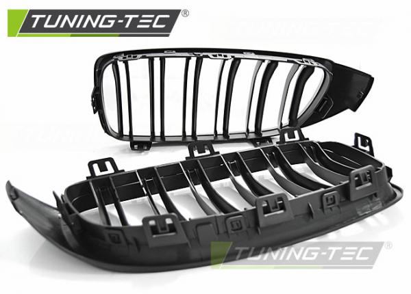 Upgrade Sportgrill Nieren für BMW 4er F32/F33/F36 13-19 matt schwarz in Doppelsteg Design