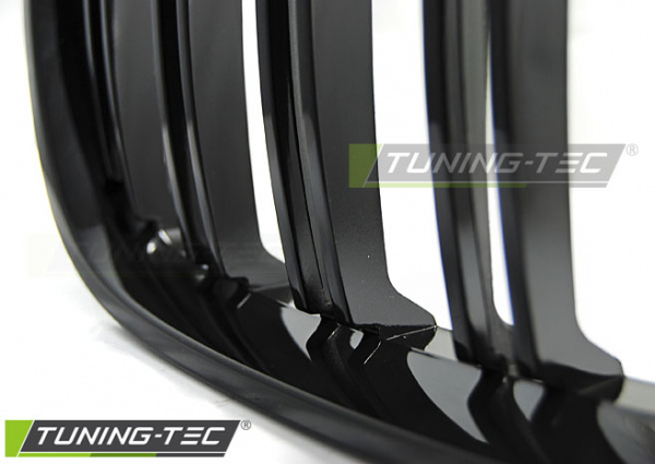 Upgrade Sportgrill Nieren für BMW 3er F30/F31/F36 Facelift Limousine/Touring/Grand Coupe 13-19 Hochglanz schwarz in Doppelsteg Design