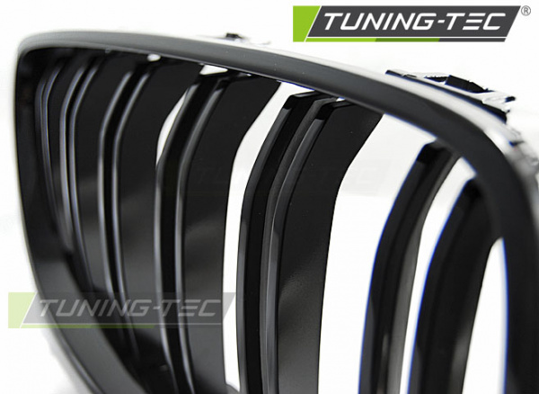Upgrade Sportgrill Nieren für BMW 3er F30/F31/F36 Facelift Limousine/Touring/Grand Coupe 13-19 Hochglanz schwarz in Doppelsteg Design