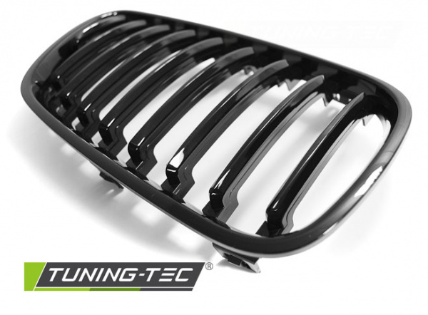 Upgrade Sportgrill Nieren für BMW X3 E83 Facelift 06-10 Hochglanz schwarz