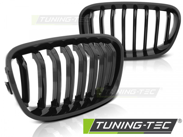 Upgrade Sportgrill / Kühlergrill Nieren für BMW 1er F20/F21 11-14 Hochglanz schwarz