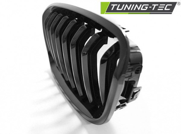 Upgrade Sportgrill / Kühlergrill Nieren für BMW 1er F20/F21 11-14 Hochglanz schwarz
