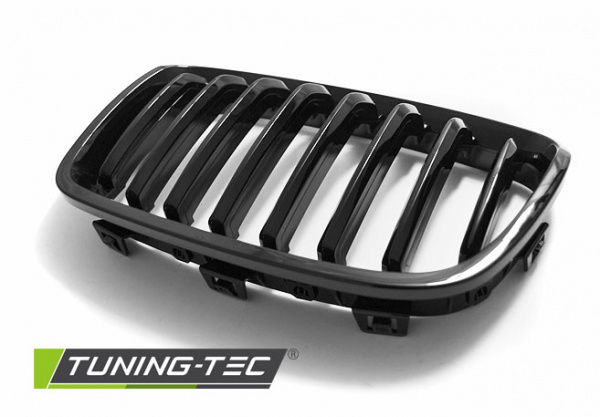 Upgrade Sportgrill / Kühlergrill Nieren für BMW 1er F20/F21 11-14 Hochglanz schwarz