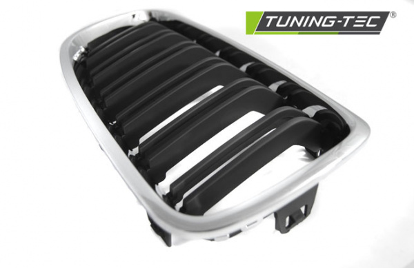 Upgrade Sportgrill Nieren für BMW 3er F30/F31 Limousine/Touring 11-18 chrom/schwarz in Doppelsteg Design