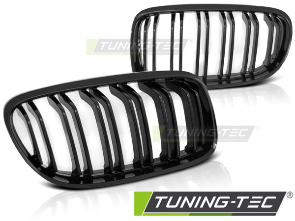 Upgrade Sportgrill Nieren für BMW 3er E90/91 Facelift 09-11 Hochglanz schwarz in Doppelsteg Design