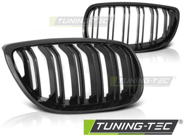 Upgrade Sportgrill Nieren für BMW 3er E92/E93 Coupe/Cabrio 07-10 Hochglanz schwarz in Doppelsteg Design