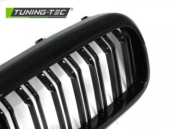 Upgrade Sportgrill Nieren für BMW 5er G30/G31 17-21 Hochglanz schwarz in Doppelsteg Design