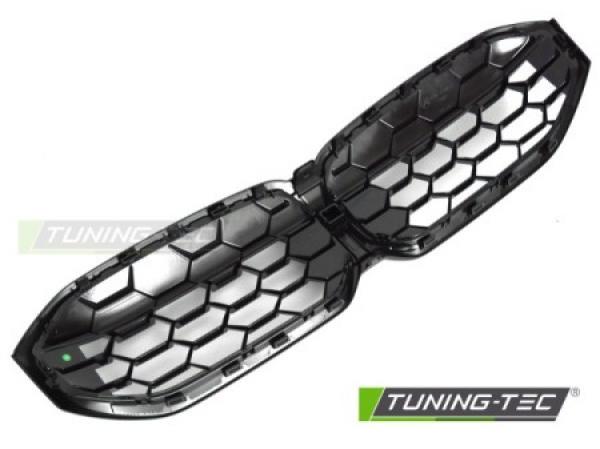 Upgrade Wabenoptik Sportgrill Nieren für BMW 3er G20/G21 LCI 22+ Hochglanz schwarz / Silber