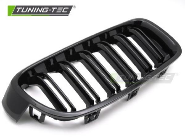 Upgrade Sportgrill Doppelsteg Nieren für BMW 3er F30/F31 Limousine/Touring 11-18 Hochglanz schwarz