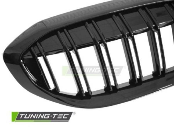 Upgrade Sportgrill Nieren für BMW 3er G20/G21 LCI 2019+ Hochglanz schwarz in Doppelsteg Design