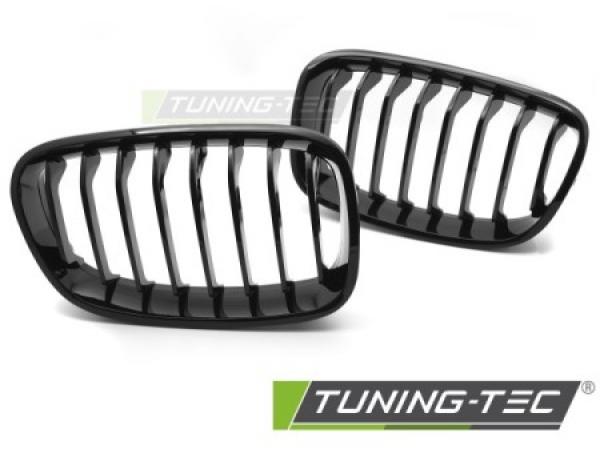 Upgrade Sportgrill / Kühlergrill Nieren für BMW 1er F20/F21 11-14 Hochglanz schwarz