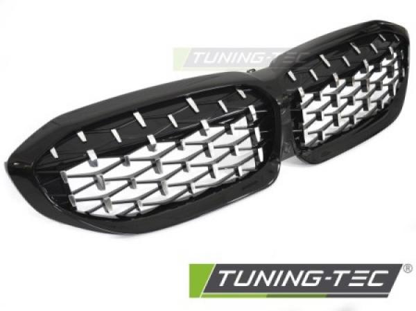 Upgrade "Teardrop" Design Sportgrill Nieren für BMW 3er G20/G21 LCI 2019+ Hochglanz schwarz/chrom