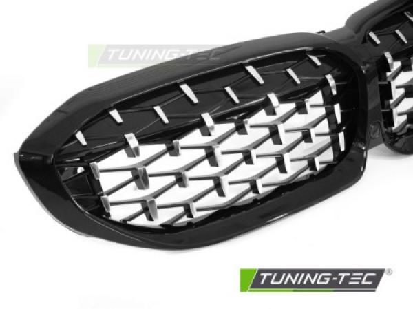 Upgrade "Teardrop" Design Sportgrill Nieren für BMW 3er G20/G21 LCI 2019+ Hochglanz schwarz/chrom