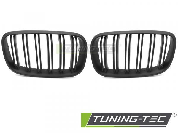 Upgrade Doppelsteg Design Sportgrill Nieren für BMW X5 E70 / X6 E71 08-14 Matt schwarz