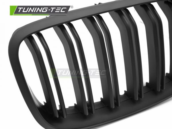 Upgrade Doppelsteg Design Sportgrill Nieren für BMW X5 E70 / X6 E71 08-14 Matt schwarz