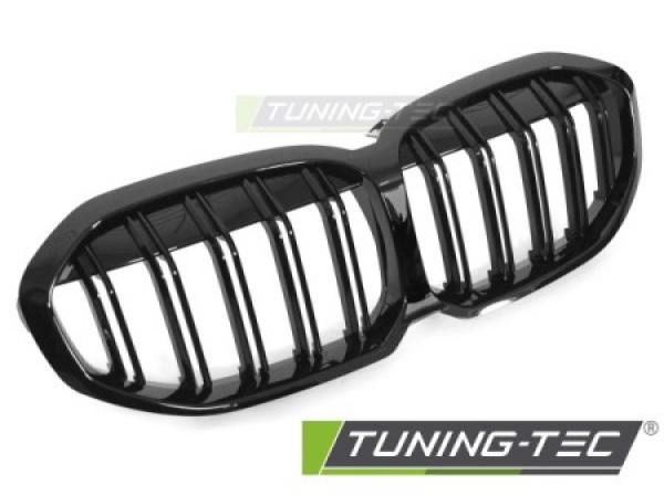 Upgrade Doppelsteg Design Sportgrill Nieren für BMW 1er F40 19-24 Hochglanz schwarz