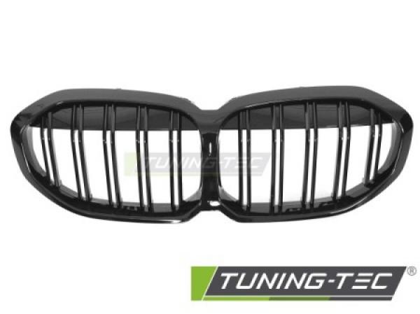 Upgrade Doppelsteg Design Sportgrill Nieren für BMW 1er F40 19-24 Hochglanz schwarz