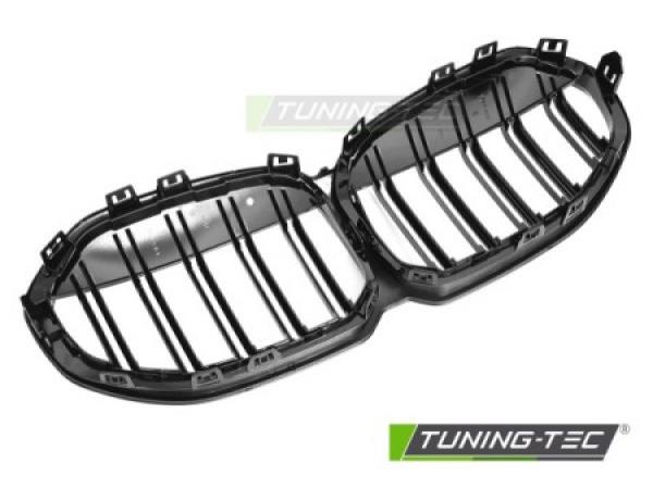 Upgrade Doppelsteg Design Sportgrill Nieren für BMW 1er F40 19-24 Hochglanz schwarz