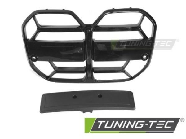 Upgrade+ Design Sportgrill / Frontgrill Nieren für BMW 4er G26 Gran Coupe 21+ Hochglanz schwarz