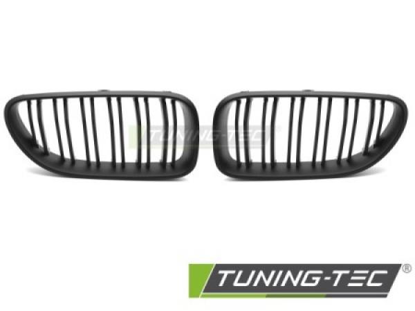 Upgrade Doppelsteg-Design Sportgrill / Frontgrill Nieren für BMW 6er F12 / F13 Coupe/Cabrio 11-18 Matt schwarz