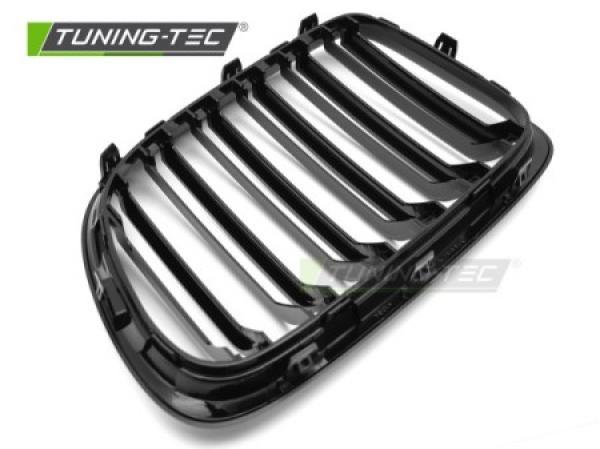 Upgrade Doppelsteg Design Sportgrill / Frontgrill Nieren für BMW X1 E84 09-12 Hochglanz schwarz