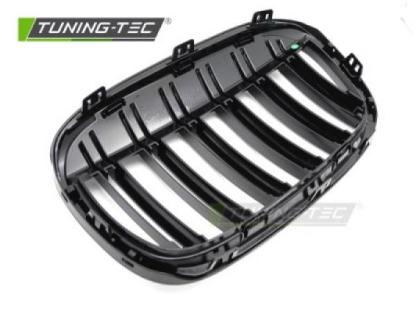 Upgrade Doppelsteg Design Sportgrill / Frontgrill Nieren für BMW X1 F48 15-20 Hochglanz schwarz