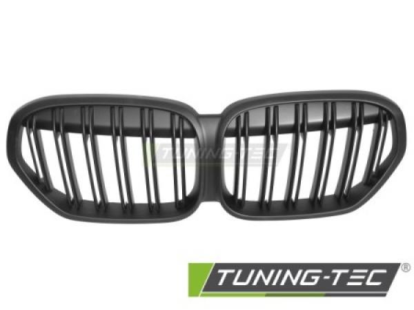Upgrade Doppelsteg Design Sportgrill / Frontgrill Nieren für BMW X1 F48 LCI 20-22 Matt schwarz