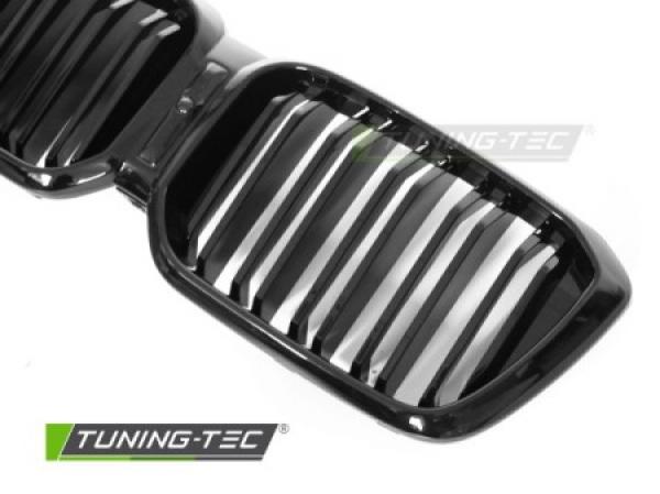 Upgrade Doppelsteg Design Sportgrill / Frontgrill Nieren für BMW X3 G01 / X4 G02 LCI 21-25 Hochglanz schwarz