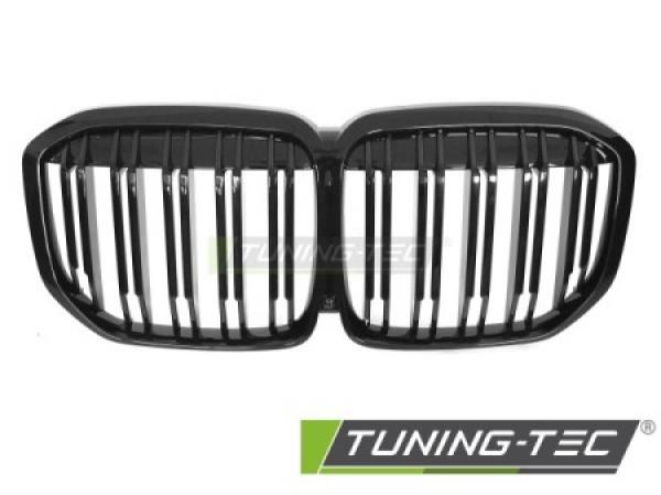 Upgrade Doppelsteg Design Sportgrill Nieren für BMW X7 G07 18-22 Hochglanz schwarz