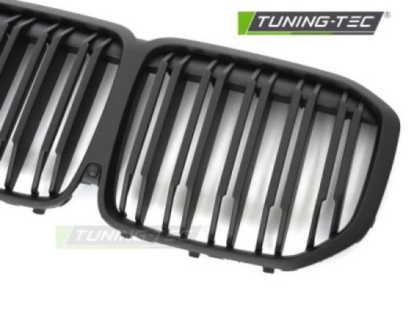Upgrade Doppelsteg Design Sportgrill Nieren für BMW X7 G07 18-22 Matt schwarz