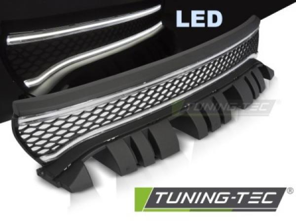 "Sign-Line+" Upgrade Design Sportgrill / Kühlergrill / Wabengitter für Dodge Charger 14-23 schwarz matt mit LED Positionslicht-Leiste